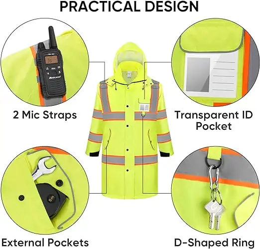 TICONN Reflective Rain Jacket - 71cregmbwil._ac_sx522_